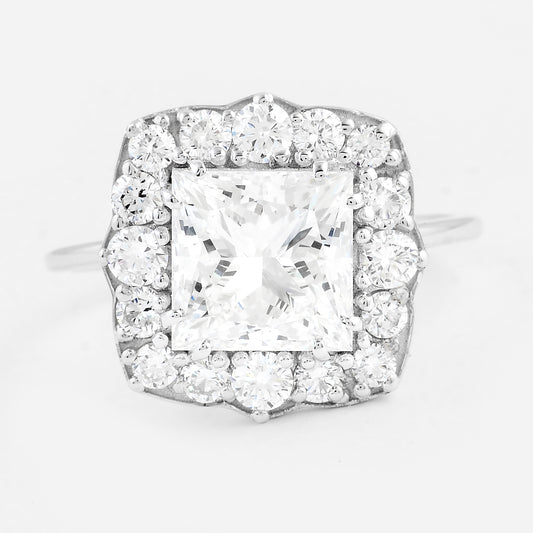 3.78 Carats Lab Grown Diamond 14K Gold Ring