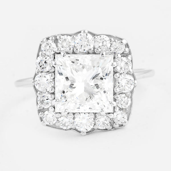 3.78 Carats Lab Grown Diamond 14K Gold Ring