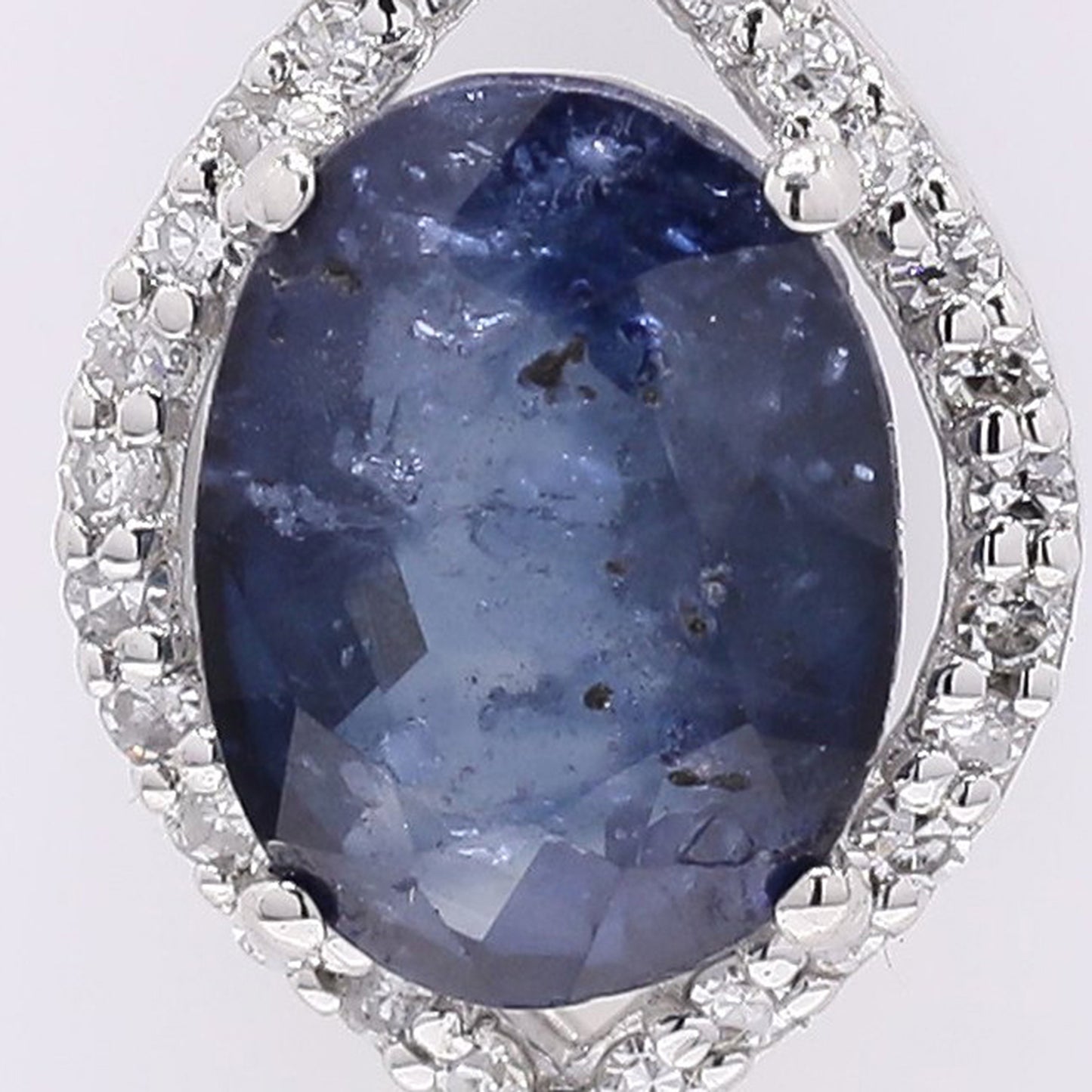 1.73 Ct Oval Mixed Cut Natural Sapphire 950 Platinum Pendant