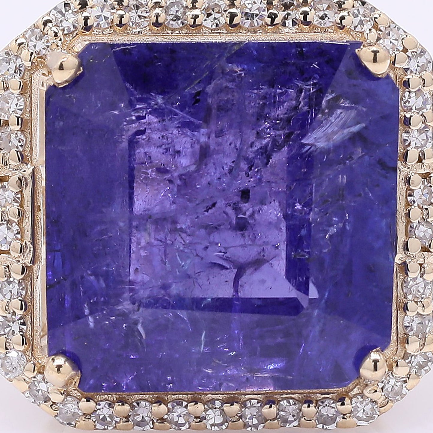 5.16 Ct Octagon Step Cut Natural Tanzanite 14K Gold Ring