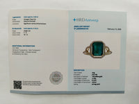 2.80 Ct Octagon Step Cut Natural Emerald 14K Gold Ring