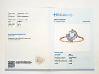 1.30 Ct Oval Natural Aquamarine 14K Gold Ring