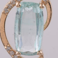 2.13 Ct Cushion Natural Emerald 14K Gold Pendant