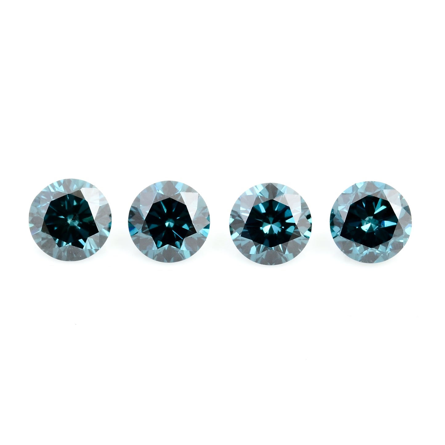 0.60 Blue Diamond Round Loose Gemstone