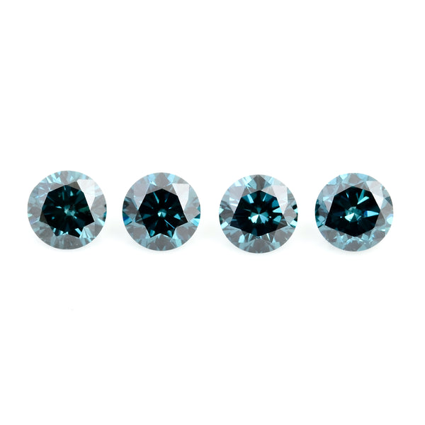 0.60 Blue Diamond Round Loose Gemstone