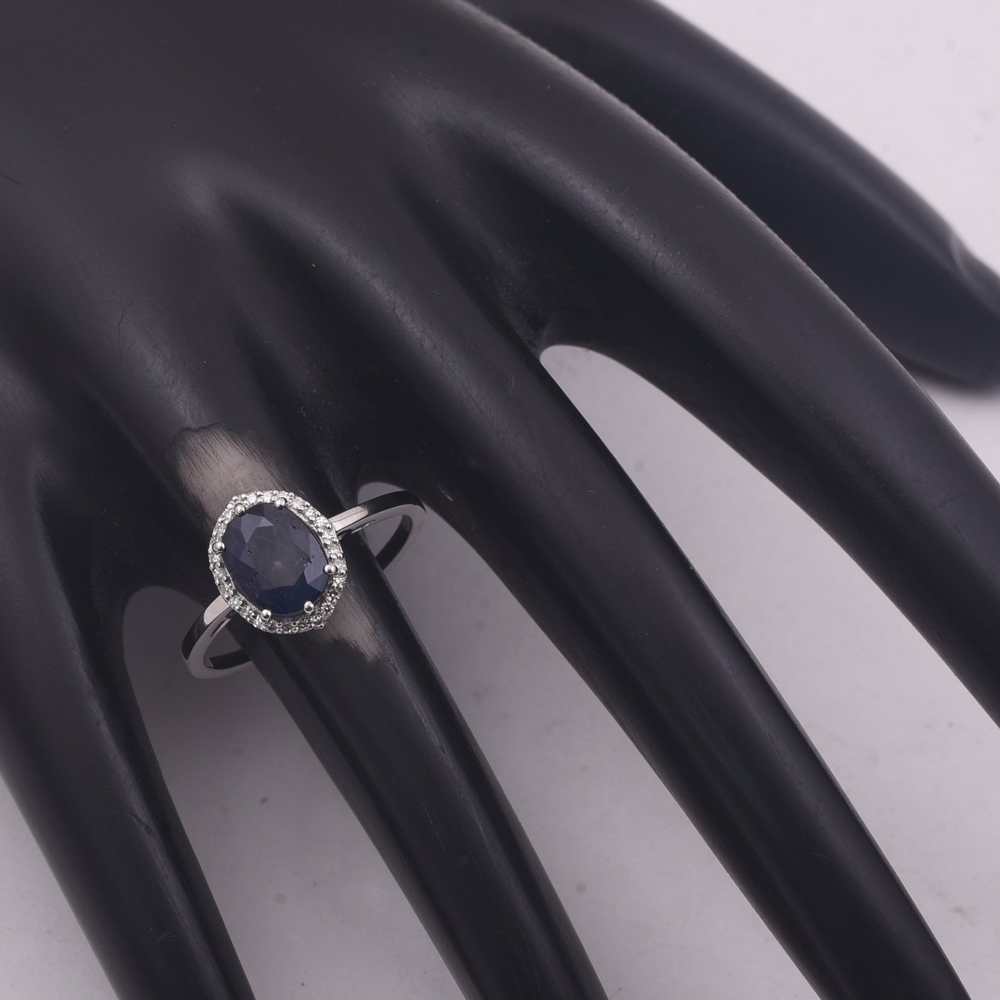 2.11 Ct Oval Mixed Cut Natural Sapphire 950 Platinum Ring