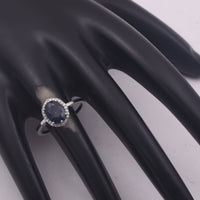 2.11 Ct Oval Mixed Cut Natural Sapphire 950 Platinum Ring