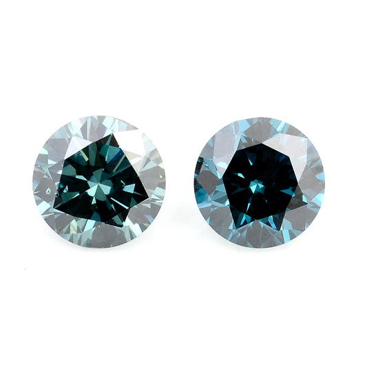0.42 Blue Diamond Round Loose Gemstone