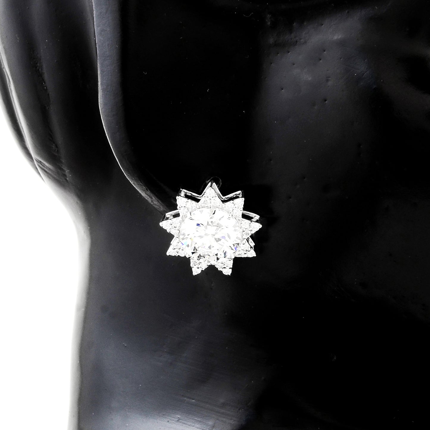 6.16 Carats Lab Grown Diamond 14K Gold Earrings