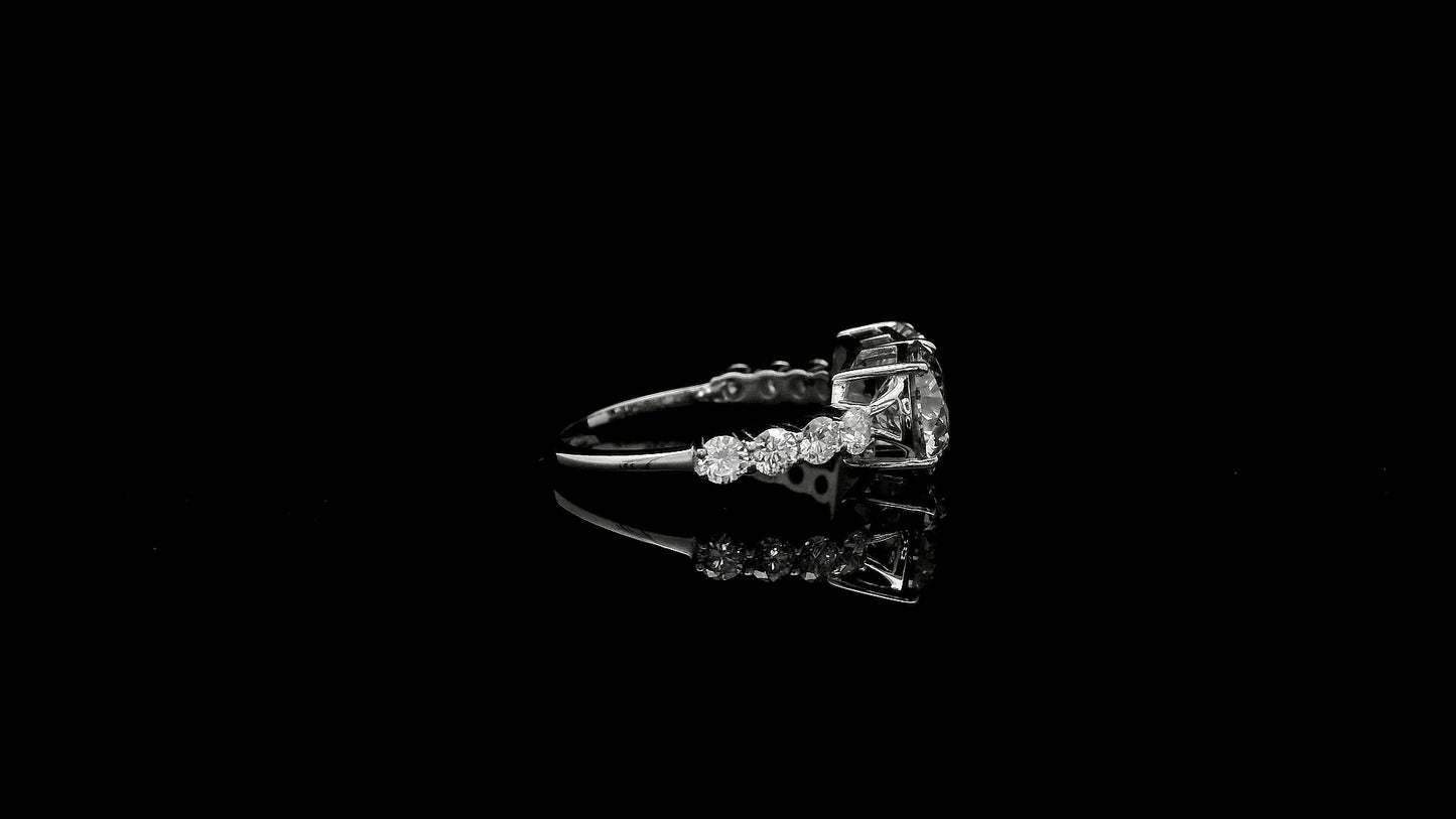 3.15 Carats Lab Grown Diamond 14K Gold Ring