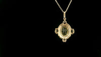 1.85 Ct Oval Tourmaline 14K Gold Pendant