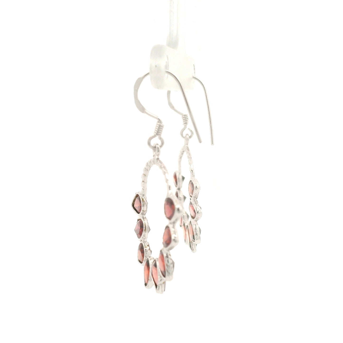 8.58 Ct Garnet 925 Sterling Silver Earrings