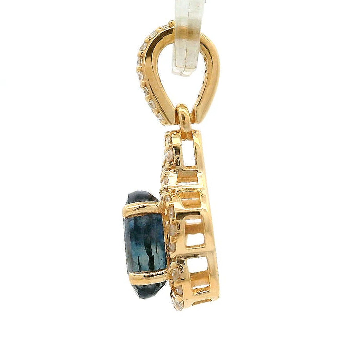1.44 Ct Oval Sapphire 14K Gold Pendant