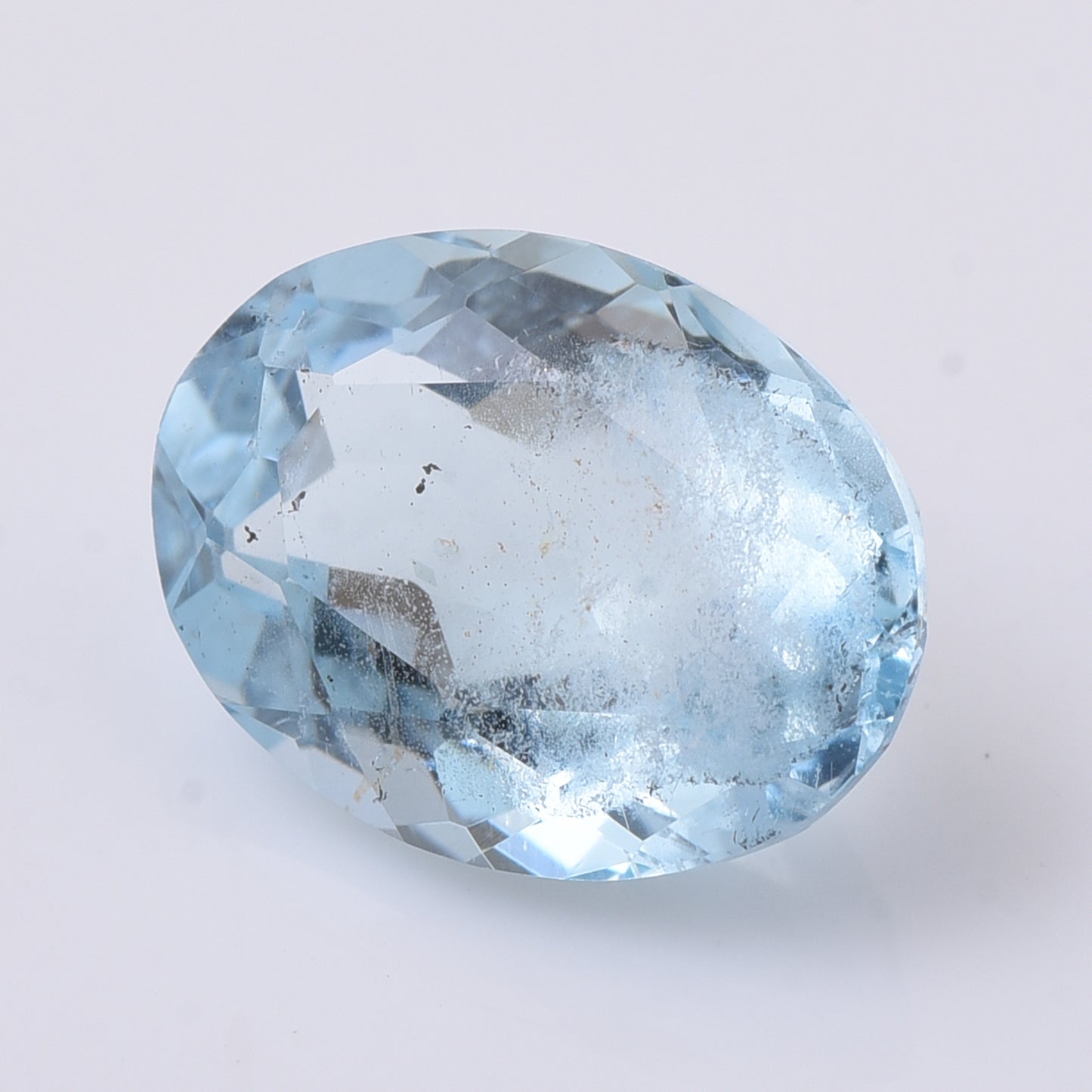 3.87 Natural Beryl Aquamarine Oval Mixed Cut Gemstone