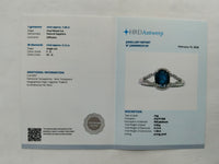1.70 Ct Oval Mixed Cut Natural Sapphire 950 Platinum Ring