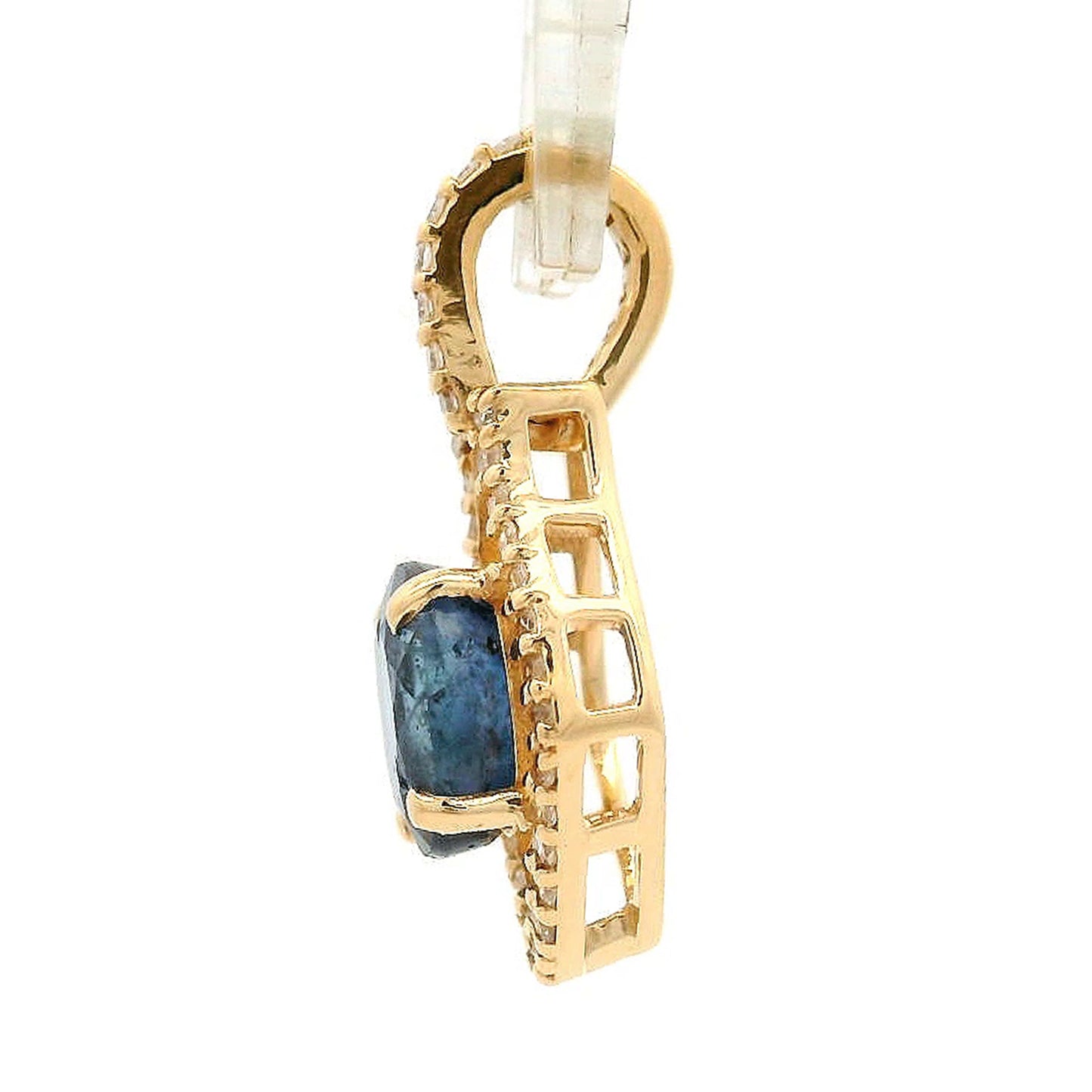 1.29 Ct Oval Sapphire 14K Gold Pendant