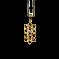 2.50 Ct Round Multi Sapphire 14K Gold Pendant