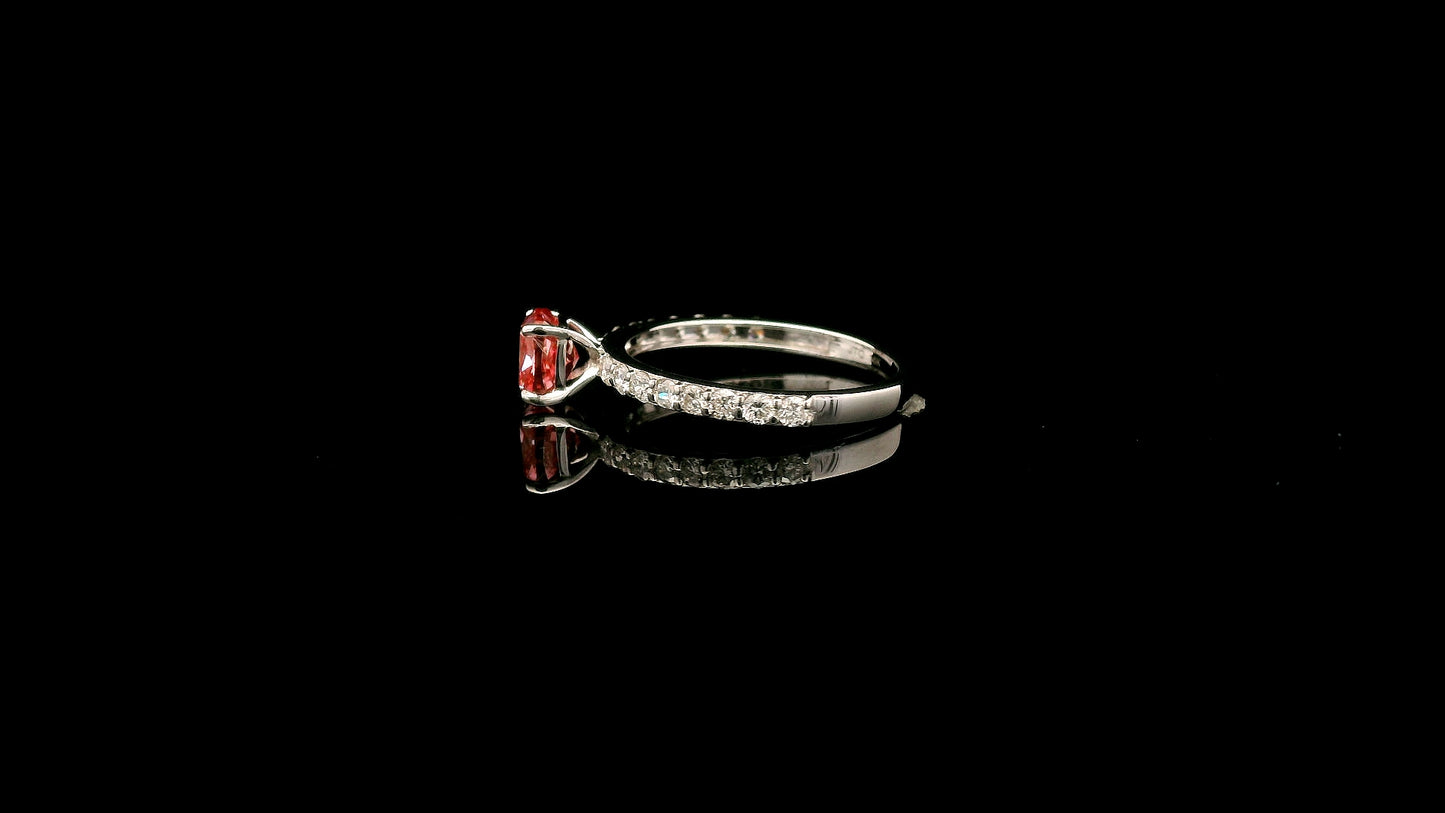 1.42 Carats Pink Lab Grown Diamond 14K Gold Ring