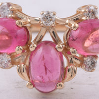 1.86 Ct Oval Natural Pink Tourmaline 14K Gold Ring