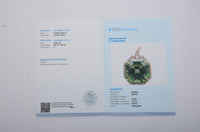 13.74 Ct Octagon Step Cut Natural Peridot 14K Gold Pendant
