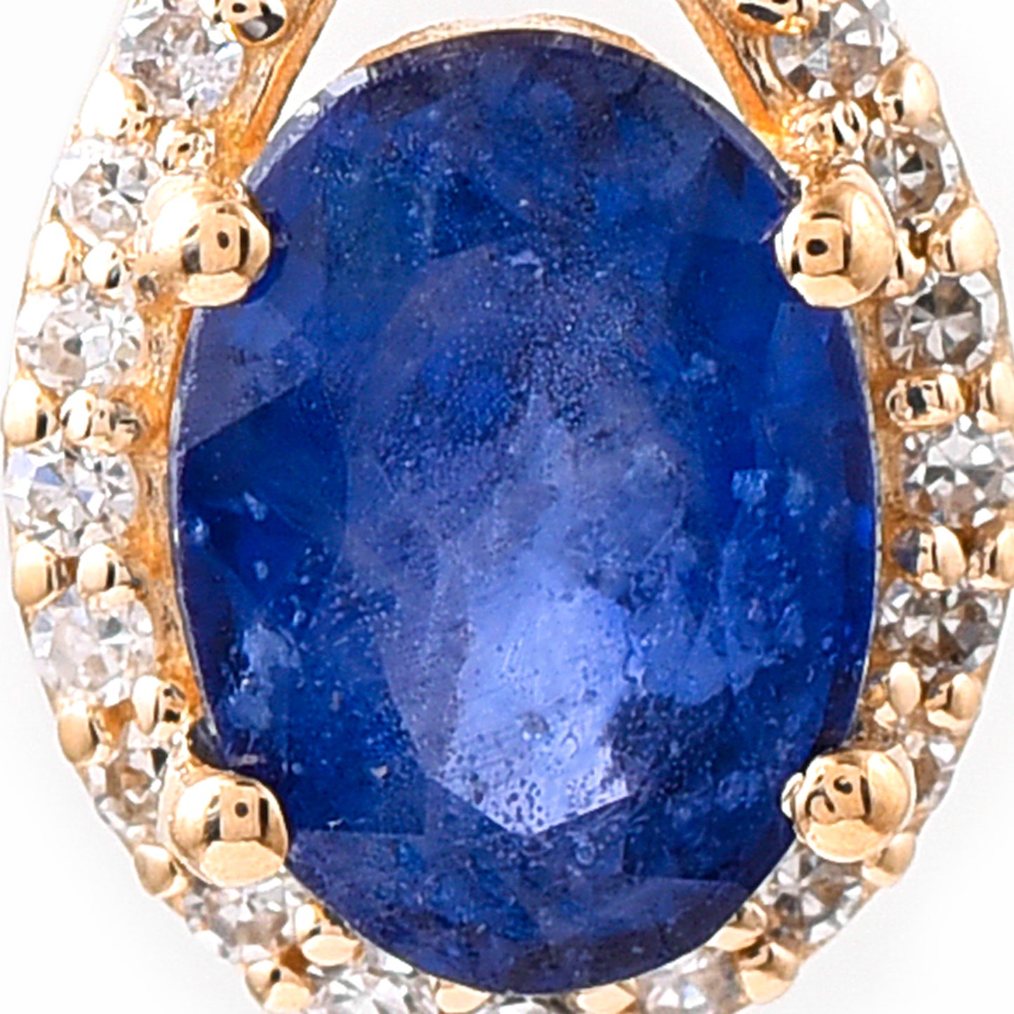 1.11 Ct Oval Mixed Cut Natural Sapphire 14K Gold Pendant