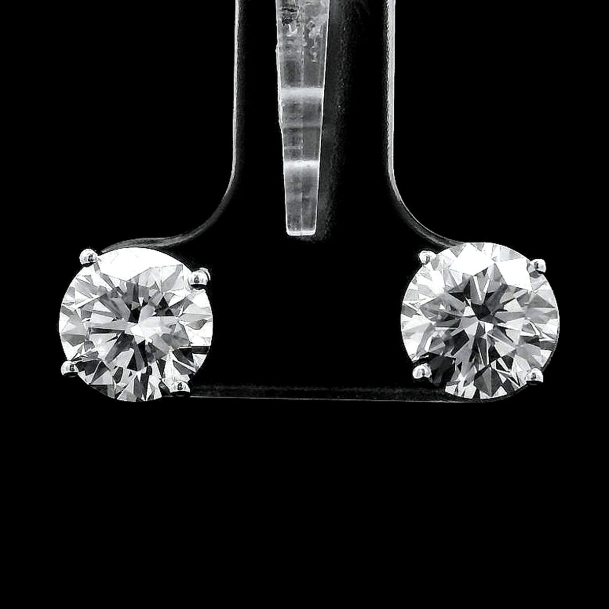 3.12 Carats Lab Grown Diamond 14K Gold Earrings