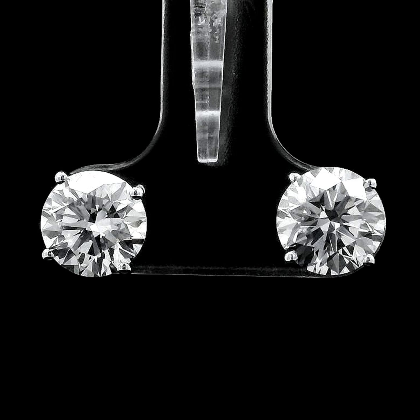 3.12 Carats Lab Grown Diamond 14K Gold Earrings