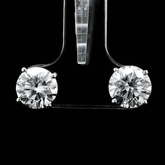 3.12 Carats Lab Grown Diamond 14K Gold Earrings