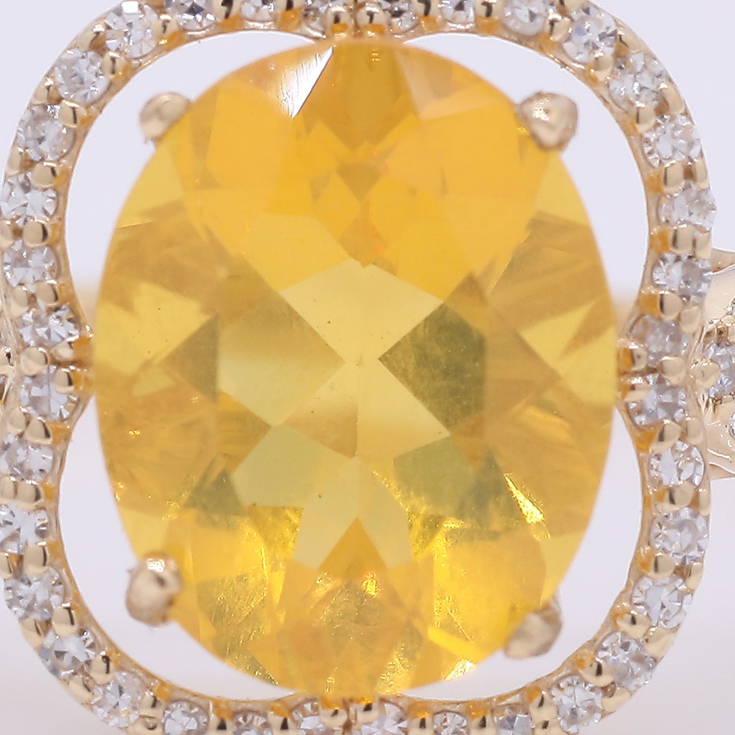 1.83 Ct Oval Mixed Cut Natural Fire Opal 14K Gold Ring