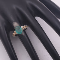 2.39 Ct Oval Mixed Cut Natural Emerald 14K Gold Ring
