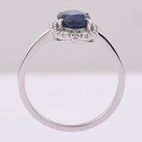 1.81 Ct Oval Mixed Cut Natural Sapphire 950 Platinum Ring