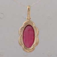 3.66 Ct Oval Tourmaline 9K Gold Pendant