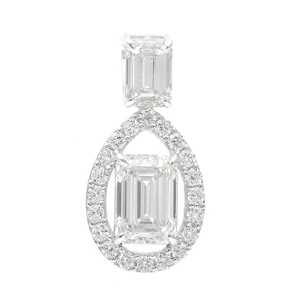3.52 Carats Lab Grown Diamond 14K Gold Pendant