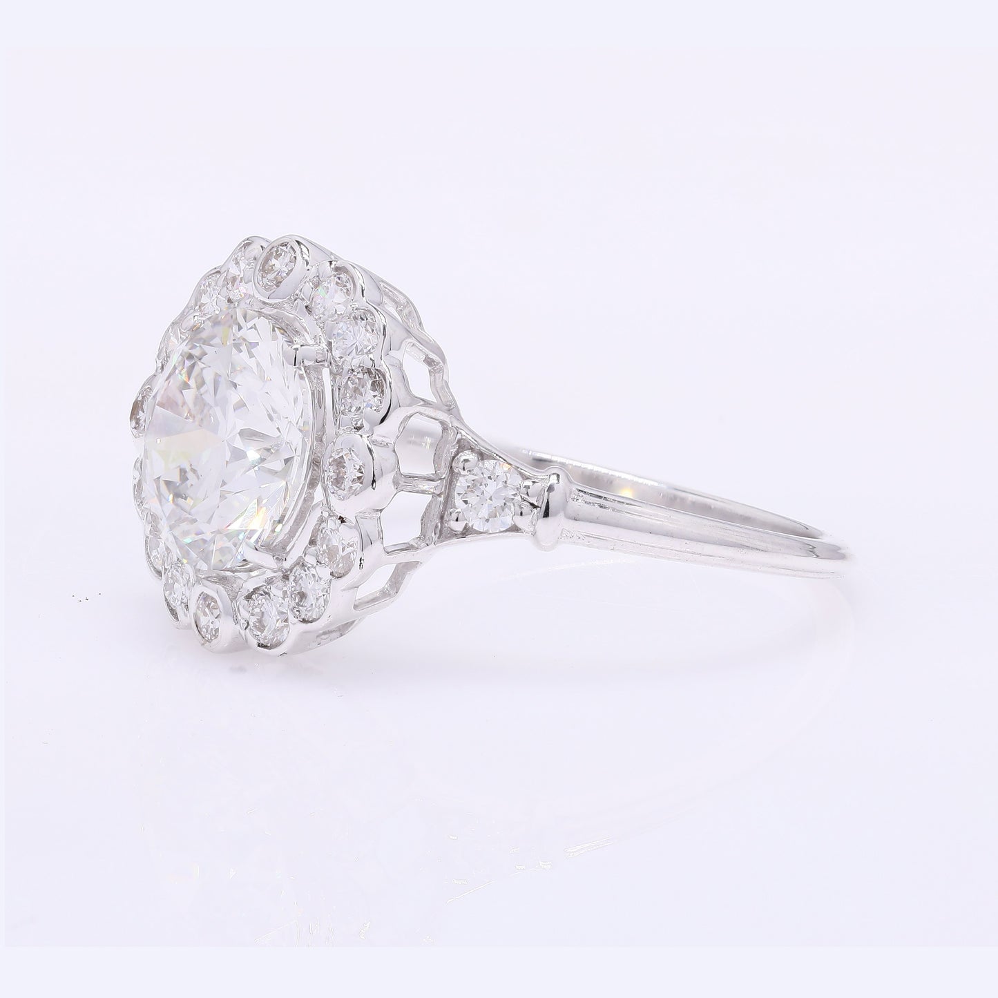 2.50 Carats Lab Grown Diamond 14K Gold Ring