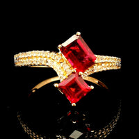 1.27 Ct Octagon Rubellite 14K Gold Ring