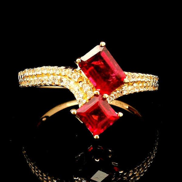 1.27 Ct Octagon Rubellite 14K Gold Ring