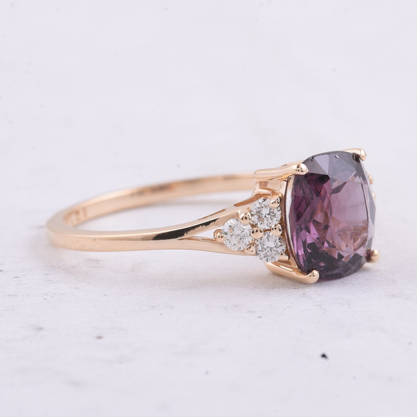 2.40 Ct Cushion Natural Spinel 14K Gold Ring