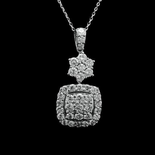 1.71 Carats Lab Grown Diamond 14K Gold Pendant