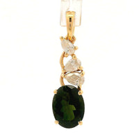 1.68 Ct Oval Tourmaline 14K Gold Pendant