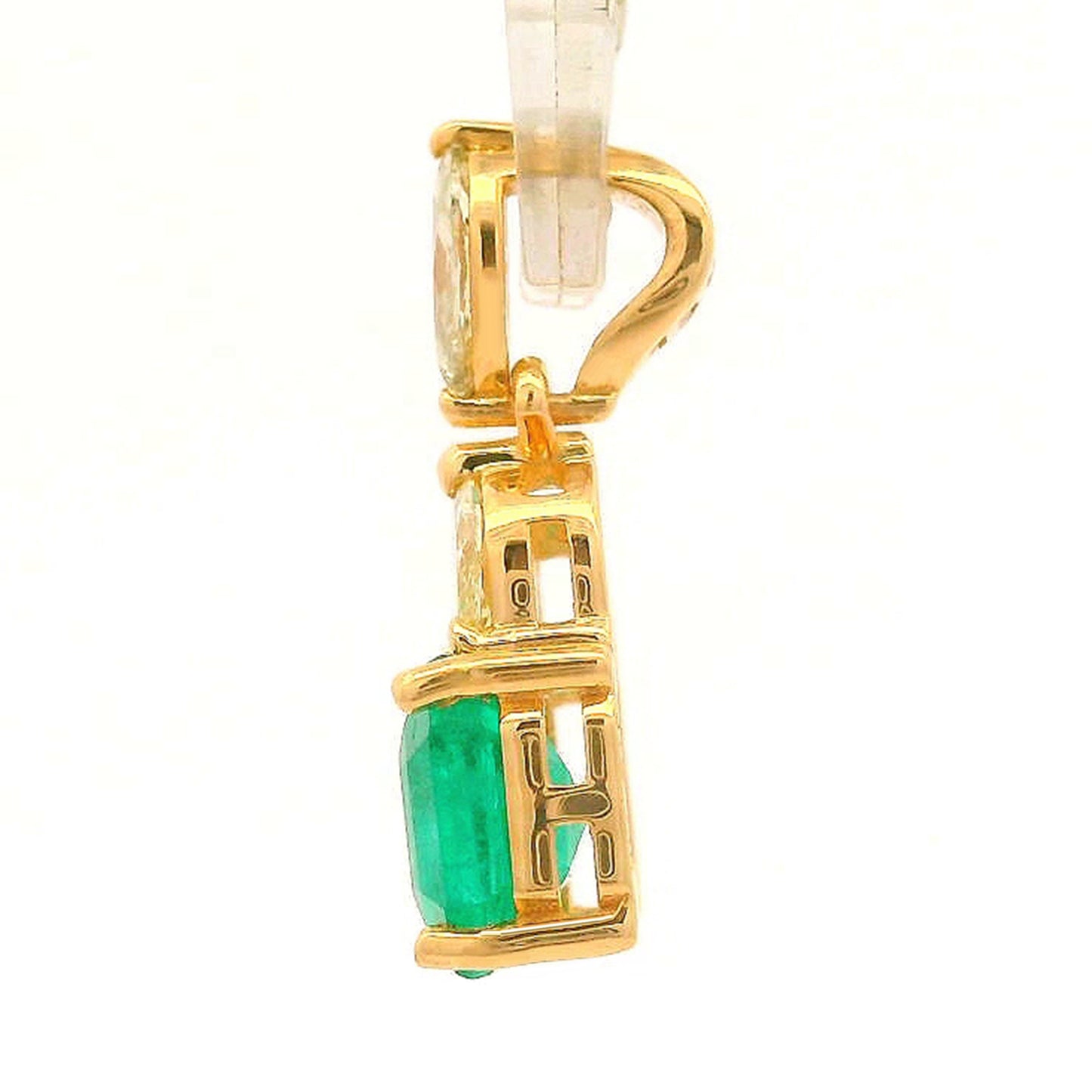 1.54 Ct Octagon Emerald 14K Gold Pendant