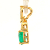 1.54 Ct Octagon Emerald 14K Gold Pendant