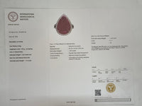 8.58 Ct Pear Ruby 950 Platinum Ring