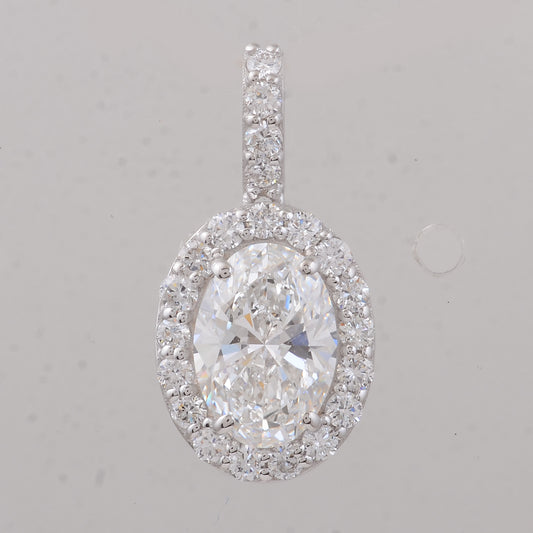 2.48 Carats Lab Grown Diamond 14K Gold Pendant