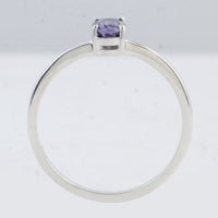0.41 Ct Oval Amethyst 925 Sterling Silver Ring