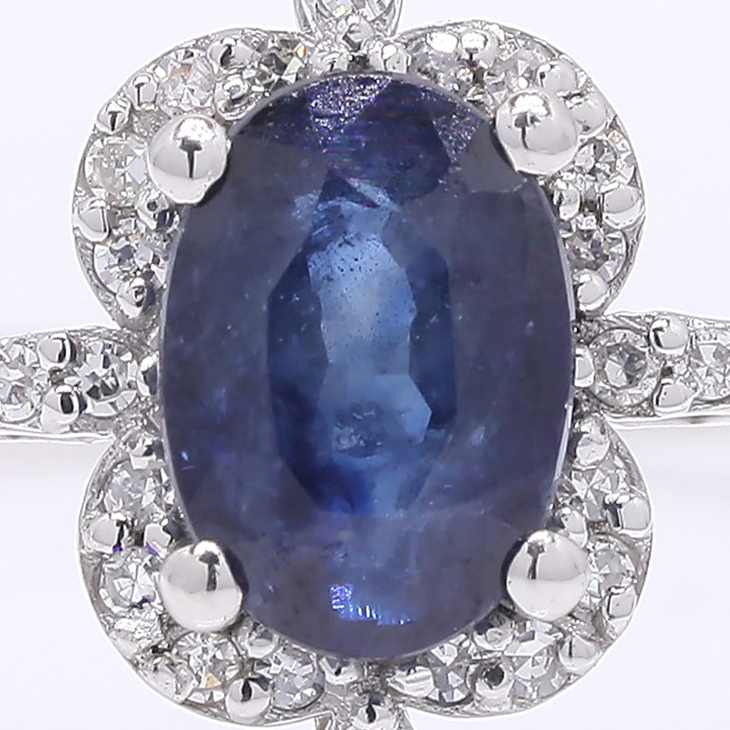 1.18 Ct Oval Mixed Cut Natural Sapphire 950 Platinum Ring