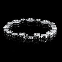19.93 Ct Round Lab Grown Diamond 14K Gold Bracelet