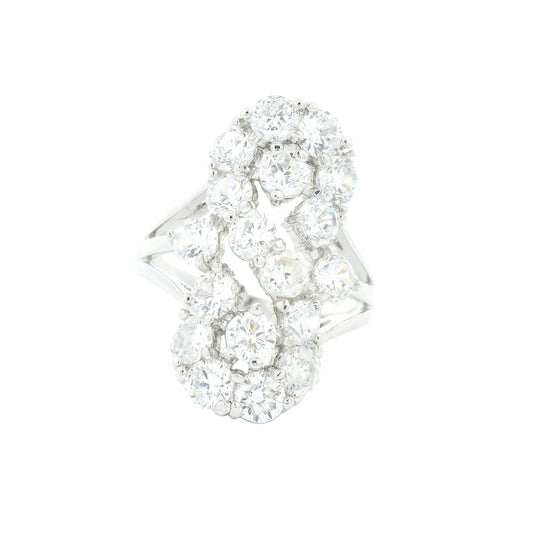 10.35 Ct Cubic Zirconia 925 Sterling Silver Ring