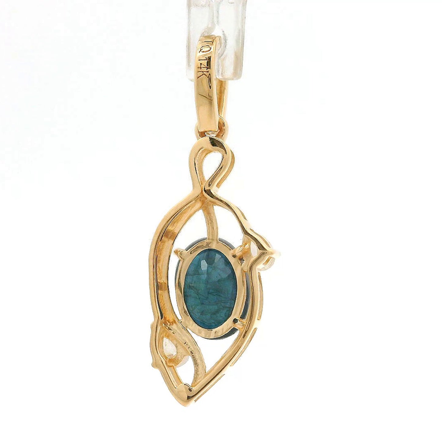 1.32 Ct Oval Sapphire 14K Gold Pendant