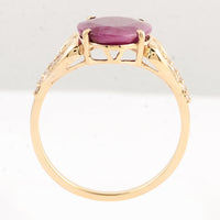3.39 Ct Oval Ruby 14K Gold Ring