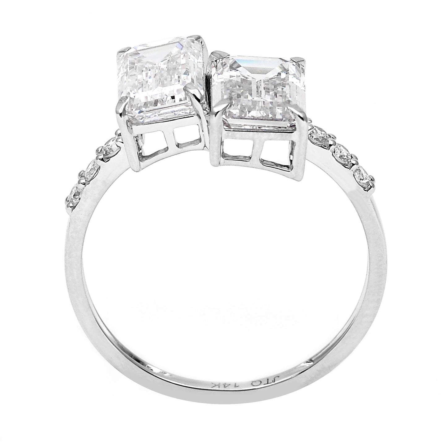 3.27 Carats Lab Grown Diamond 14K Gold Ring